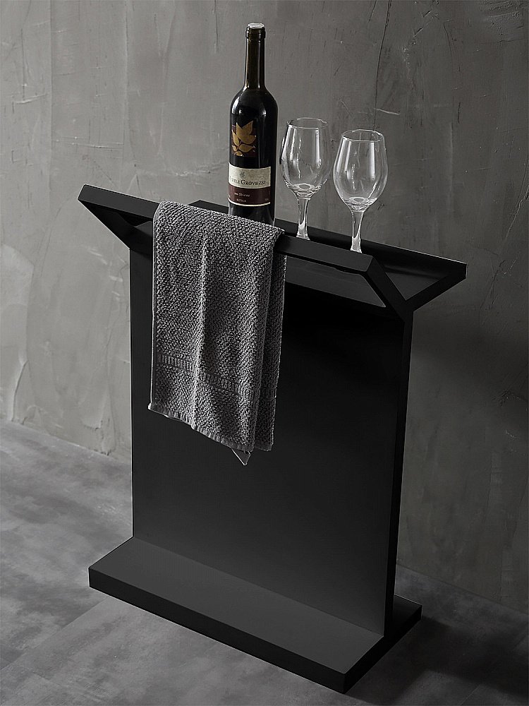 Столик для ванной комнаты Abber STEIN AS1637MB черный матовый купить в интернет-магазине сантехники Sanbest