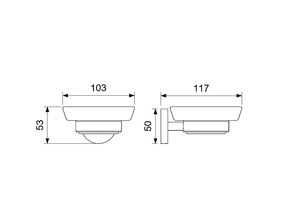 Мыльница Aquatek Бетта AQ4603BGM керамика/оружейная сталь купить в интернет-магазине сантехники Sanbest