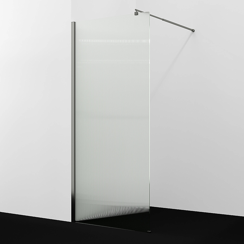 Душевое ограждение WasserKRAFT Rur 30W40GR-FL 120 профиль графит/стекло рифленое купить в интернет-магазине Sanbest