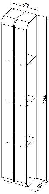Полка Aquanet Магнум Н 00326457 15 черная матовая купить в интернет-магазине сантехники Sanbest