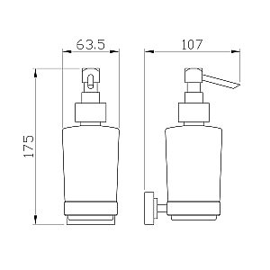 Дозатор мыла WONZON & WOGHAND FLAT, Хром (WW-9733) купить в интернет-магазине сантехники Sanbest