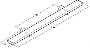 Полотенцедержатель-подставка Jacob Delafon PANOLUX E64003-SHP 61 см купить в интернет-магазине сантехники Sanbest
