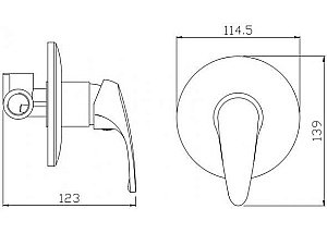 Смеситель для душа Aquanet Practic AF100-50С купить в интернет-магазине сантехники Sanbest