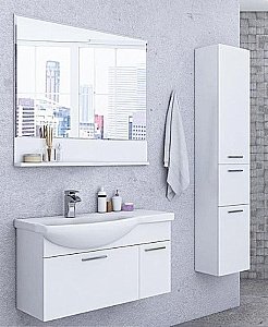 Тумба с раковиной Акватон Инди 80 белая глянцевая для ванной в интернет-магазине Sanbest