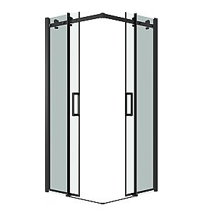 Душевой уголок Grossman Classic 300.K33.04.8080.21.00 80x80 стекло прозрачное/профиль черный матовый купить в интернет-магазине Sanbest