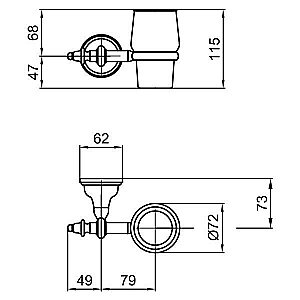 Стакан Webert Ottocento AM500301010 купить в интернет-магазине сантехники Sanbest