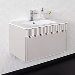 Тумба с раковиной Comforty Мадрид 70 00-00020643 серый шелк для ванной в интернет-магазине Sanbest