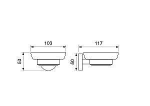 Мыльница Aquatek Бетта AQ4603BGM керамика/оружейная сталь купить в интернет-магазине сантехники Sanbest