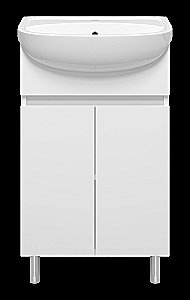 Тумба с раковиной Misty Элегия - 45 Э-Эле01045-011Н белая для ванной в интернет-магазине Sanbest