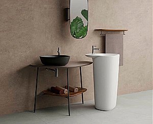 Раковина накладная Vitra Plural 47 7812B483-0016 черная матовая купить в интернет-магазине Sanbest