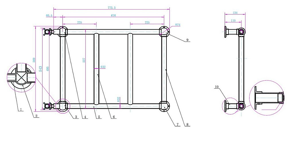 Полотенцесушитель водяной Boheme Palazzo 711 купить в интернет-магазине сантехники Sanbest