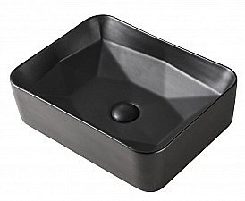 Раковина накладная Orange 47 B02-460mb черная матовая купить в интернет-магазине Sanbest