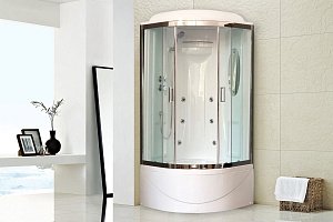 Душевая кабина Royal Bath RB90BK2-T-CH-EL 90х90 профиль хром/стекло прозрачное купить в интернет-магазине Sanbest