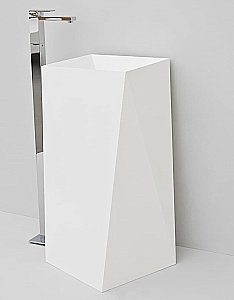 Раковина напольная Artceram Sharp 52 OSL008 01 00 bi белая купить в интернет-магазине Sanbest