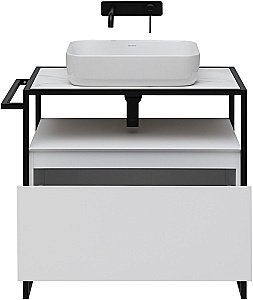 Тумба с раковиной Allen Brau Priority 80 1.31002.WM белый матовый для ванной в интернет-магазине Sanbest