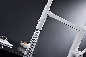 Смеситель для кухни Paulmark Leader Le214101-WH белый матовый купить в интернет-магазине сантехники Sanbest