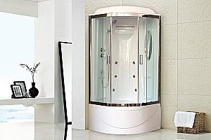 Душевая кабина Royal Bath RB90BK2-T-CH-EL 90х90 профиль хром/стекло прозрачное купить в интернет-магазине Sanbest