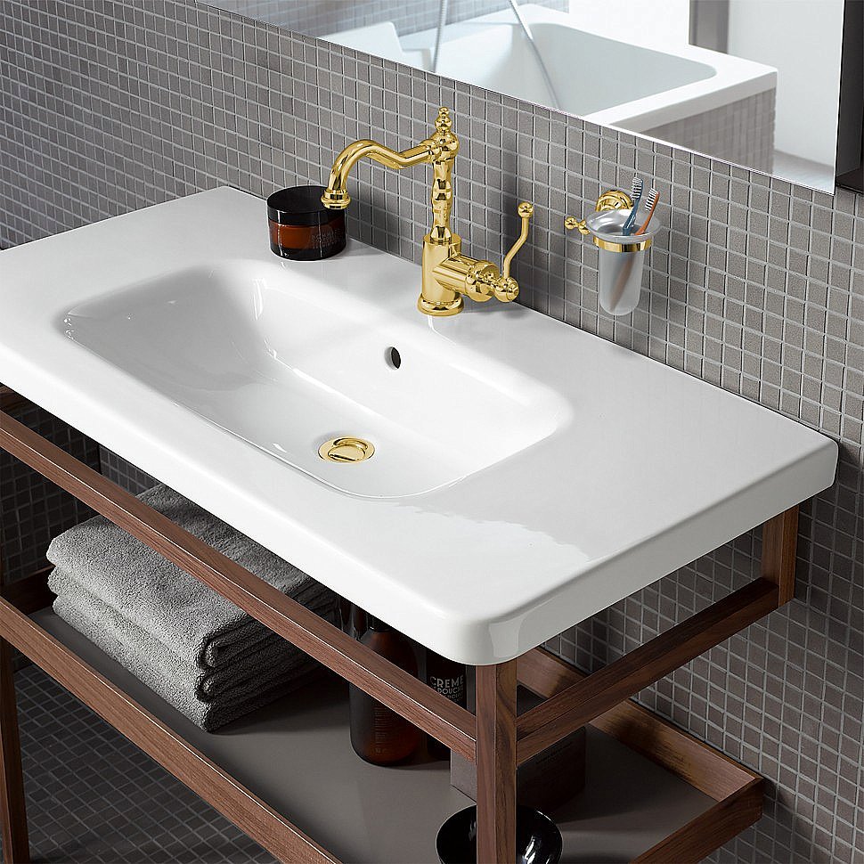 Смеситель для раковины Paini Duomo 88OP250 золото купить в интернет-магазине сантехники Sanbest