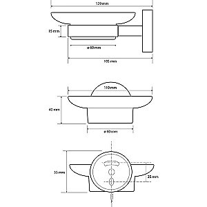 Мыльница Bemeta Brilo 161108042 золото купить в интернет-магазине сантехники Sanbest