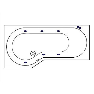 Ванна акриловая EXCELLENT Be Spot SOFT WAEX.BSL16.SOFT.GL 160x80 белая с гидромассажем купить в интернет-магазине Sanbest