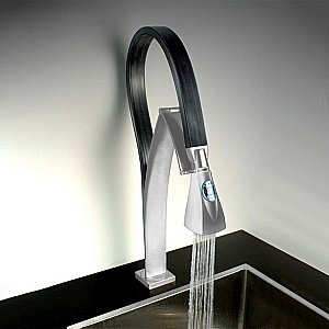 Смеситель для кухни Paini Hybrid HKPA557YOSIKKM сталь/черный купить в интернет-магазине сантехники Sanbest