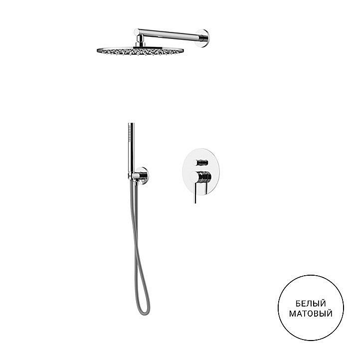 Душевая система Gattoni Circle One 9090/PDBO белая матовая купить в интернет-магазине сантехники Sanbest
