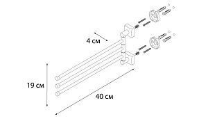 Полотенцедержатель FIXSEN KVADRO FX-61302A-3 купить в интернет-магазине сантехники Sanbest