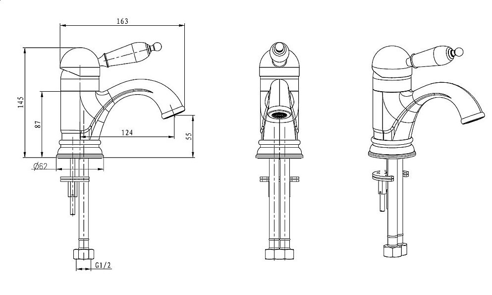 Смеситель для раковины Boheme Tradizionale Oro 281 купить в интернет-магазине сантехники Sanbest
