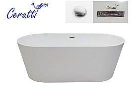 Ванна акриловая CeruttiSpa RESIA 160x75 белая купить в интернет-магазине Sanbest