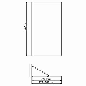 Шторка для ванны WasserKRAFT Aisch 55P01-80 Fixed прозрачная/профиль матовое золото купить в интернет-магазине Sanbest