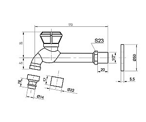 Сливной кран Bronze de Luxe 13263/1 бронза купить в интернет-магазине сантехники Sanbest
