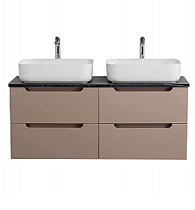 Тумба с раковиной и столещницей BelBagno 120 ETNA-1200-4C-SO-2-CO+KEP-120-2-MNO бежевая матовая для ванной в интернет-магазине Sanbest