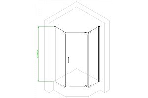 Душевой уголок Royal Bath TR RB1210TR-C-BL 100х120 матовое стекло/профиль черный купить в интернет-магазине Sanbest