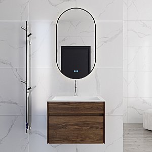 Тумба с раковиной Vincea Chiara 60 VMC-2C600CO/VCB-13600W тёмный дуб/раковина белая для ванной в интернет-магазине Sanbest