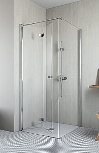 Душевой уголок Radaway Essenza New KDJ-B+S1 80х100 стекло прозрачное/профиль хром купить в интернет-магазине Sanbest