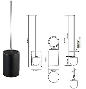 Ёршик напольный Bemeta Gamma 145613320 черный купить в интернет-магазине сантехники Sanbest