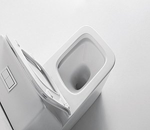 Унитаз напольный Ceramalux NS-2170 белый, безободковый, с бачком, с крышкой микролифт купить в интернет-магазине Sanbest