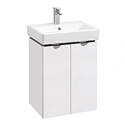 Тумба с раковиной Акватон Скай 55 белая глянцевая для ванной в интернет-магазине Sanbest