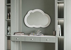 Зеркало Акватон Каспер Облако 1A283602CRE20 белое матовое в ванную от интернет-магазине сантехники Sanbest