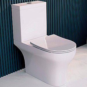 Унитаз напольный RGW SW-04 67420104-01 белый, безободковый, с бачком, с крышкой микролифт купить в интернет-магазине Sanbest