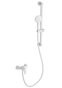 Смеситель для душа с гарнитуром WONZON & WOGHAND WW-AE3103-MW белый матовый купить в интернет-магазине сантехники Sanbest