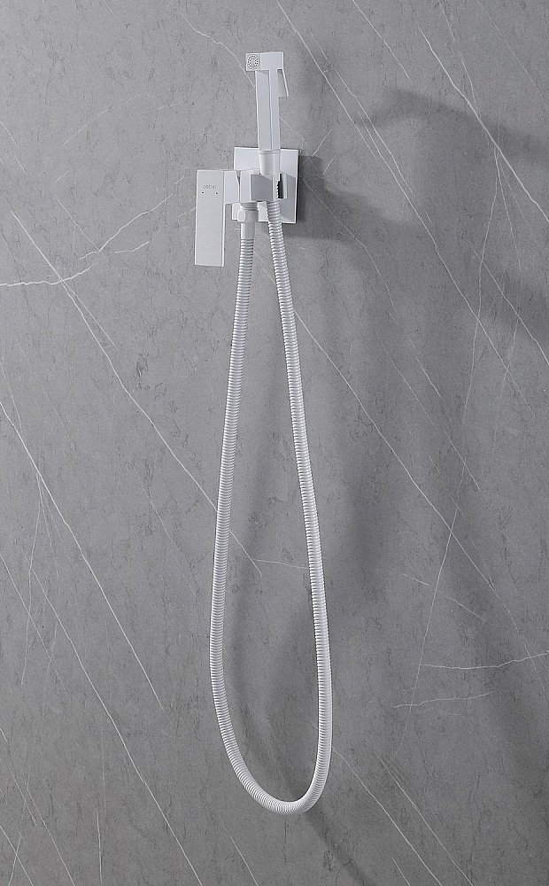 Гигиенический душ ABBER Daheim AF8226W белый матовый купить в интернет-магазине сантехники Sanbest