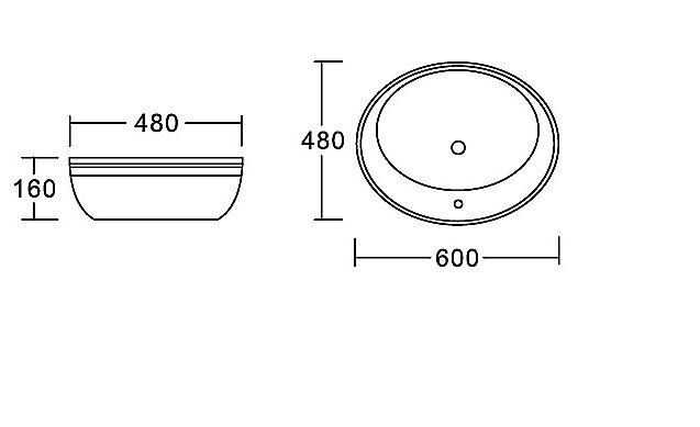 Раковина накладная Ceramalux Luxe Classic 60 2150 белая купить в интернет-магазине Sanbest