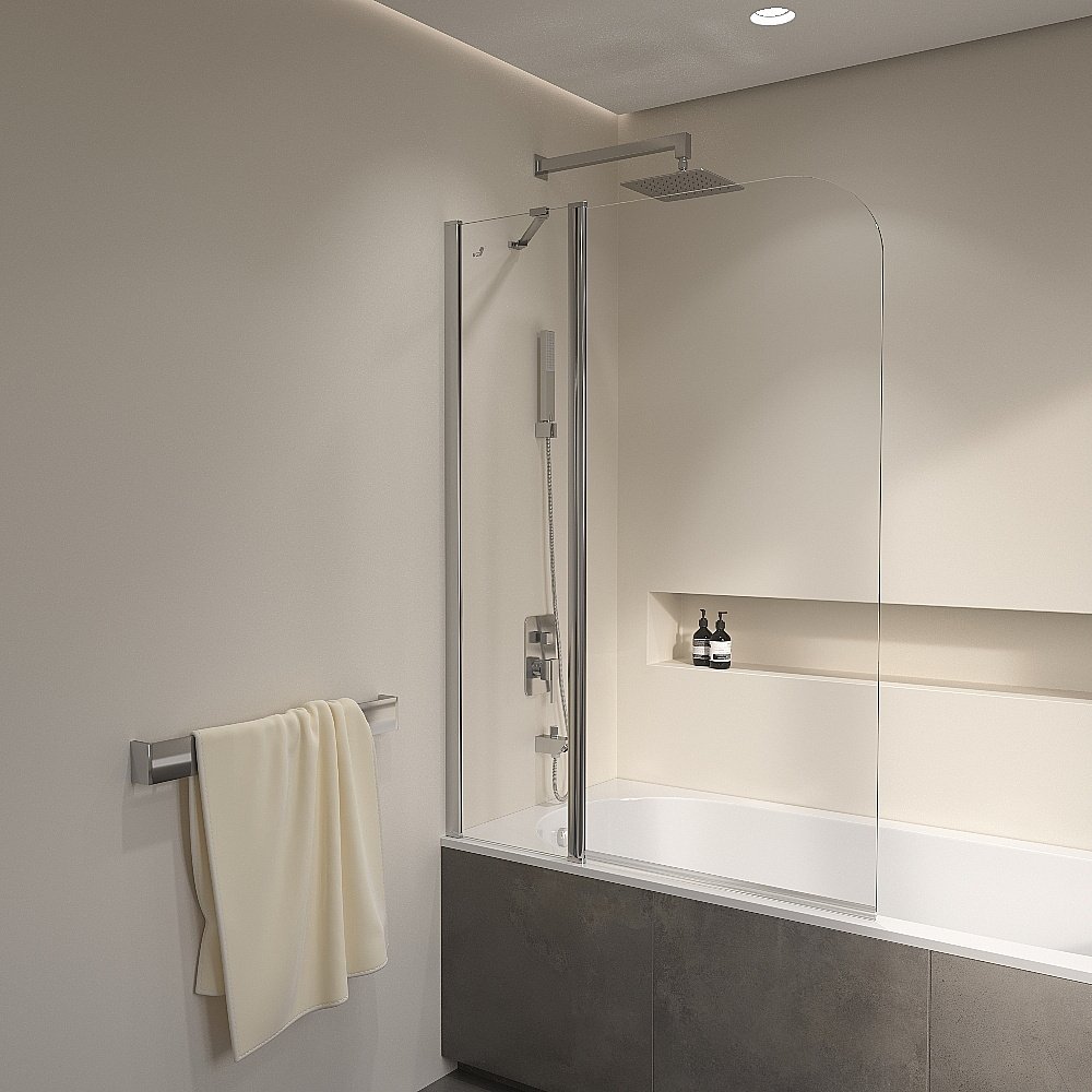 Шторка для ванны RGW Screens SC-011 351101111-11 110х140 стекло прозрачное/профиль хром купить в интернет-магазине Sanbest