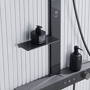 Душевая система Black&White Gravity GH-9005-GM оружейная сталь купить в интернет-магазине сантехники Sanbest