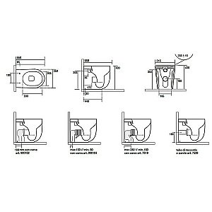 Унитаз приставной Kerasan Nolita 5318 Ferro matt, безободковый купить в интернет-магазине Sanbest