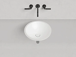 Раковина врезная снизу столешницы Salini MAREA 04 1802204M 42 из искусственного камня S-Stone, белая матовая купить в интернет-магазине Sanbest