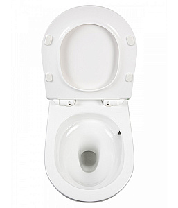 Унитаз подвесной Agger AT09150 безободковый, с инсталляцией, смыв торнадо, с крышкой микролифт, белый глянцевый купить в интернет-магазине Sanbest