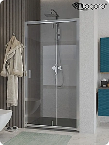 Душевая дверь Niagara Eco 90 NG-631-9A профиль хром/стекло прозрачное купить в интернет-магазине Sanbest
