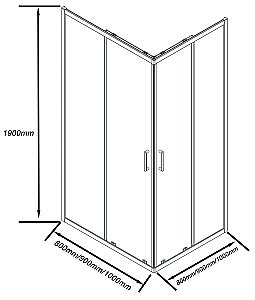 Душевой уголок Good Door Cube 80х80 КУ00019 стекло прозрачное/профиль черный матовый купить в интернет-магазине Sanbest